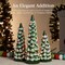 Set of 3 Ceramic Christmas Trees Pre-Lit Tabletop Décor with LED Lights